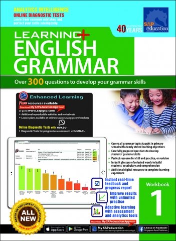 Learning+ English Grammar Workbook for Primary Levels
