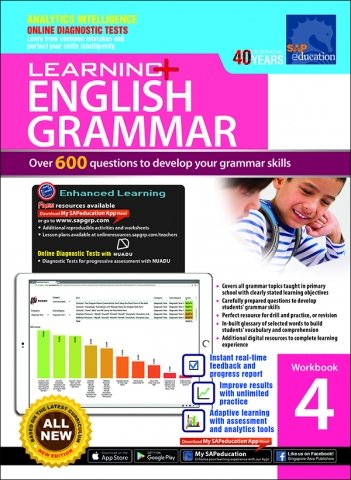 Learning+ English Grammar Workbook for Primary Levels