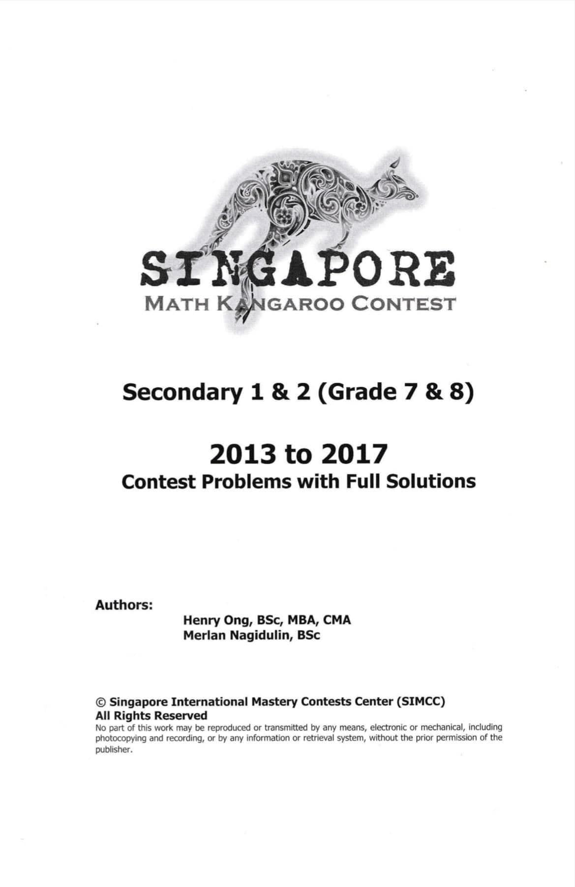 Singapore Math Kangaroo Contest (SMKC) Papers