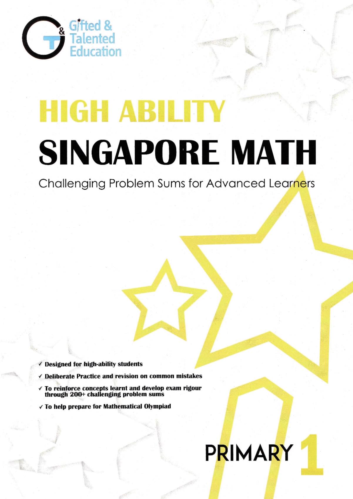 High Ability Singapore Math Challenging Problem Sums for Advanced Learners