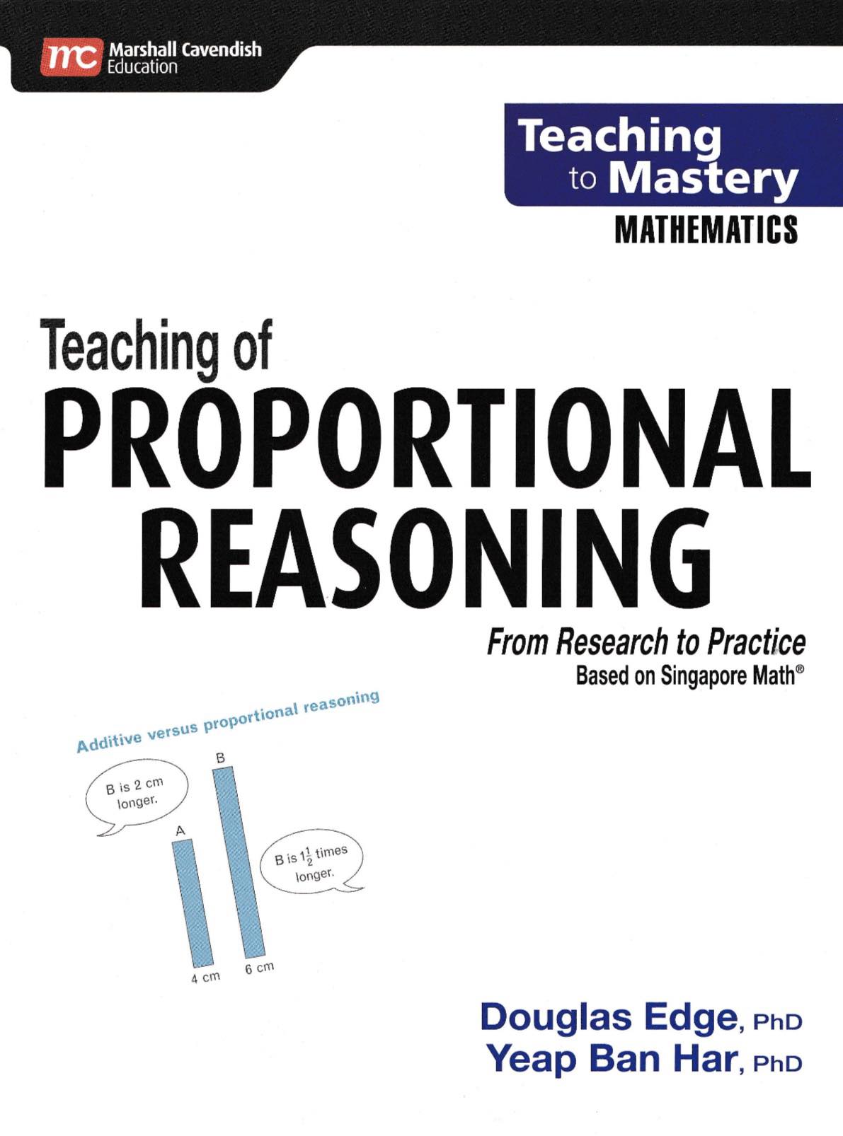 Teaching To Mastery Mathematics: Teaching Of Proportional Reasoning