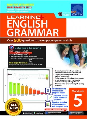 Learning+ English Grammar Workbook for Primary Levels