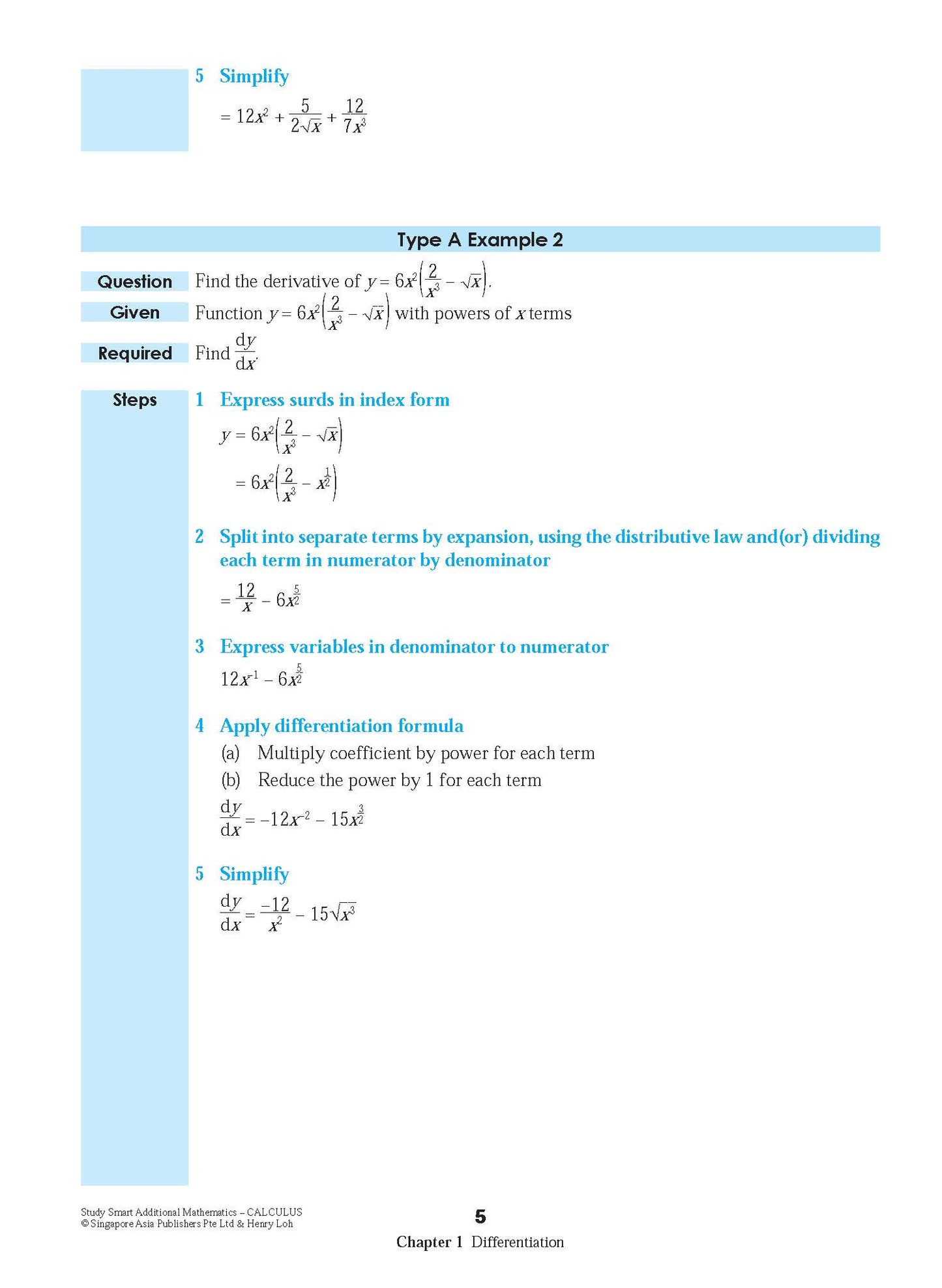 STUDY SMART CALCULUS For Upper Secondary Levels